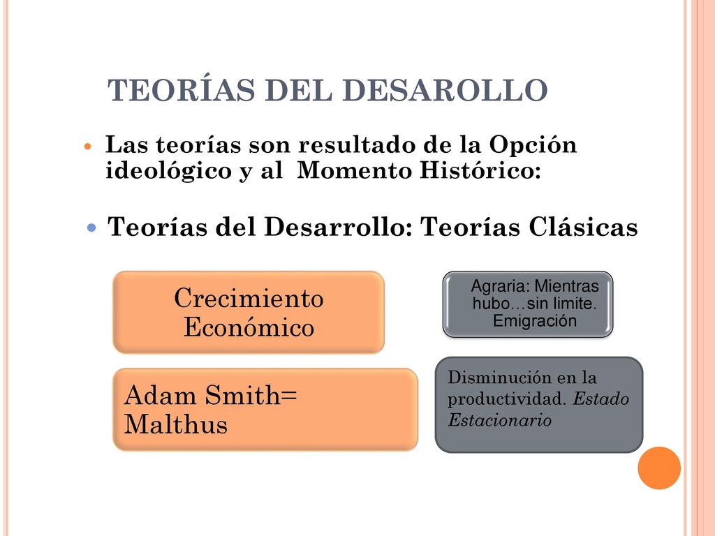 TEORÍAS DEL DESAROLLO Teorías del Desarrollo: Teorías Clásicas