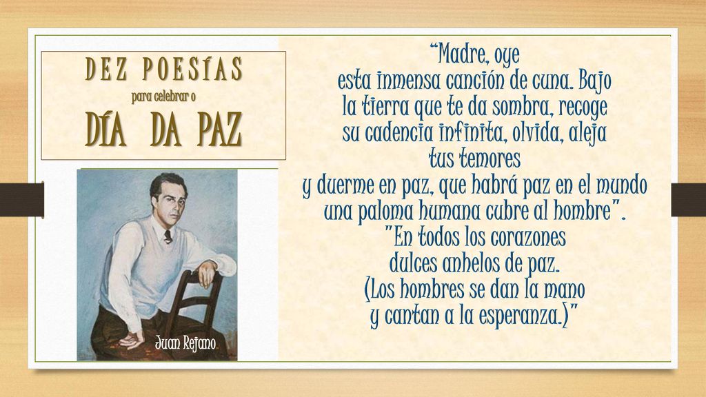 D E Z P O E S Í A S para celebrar o DÍA DA PAZ