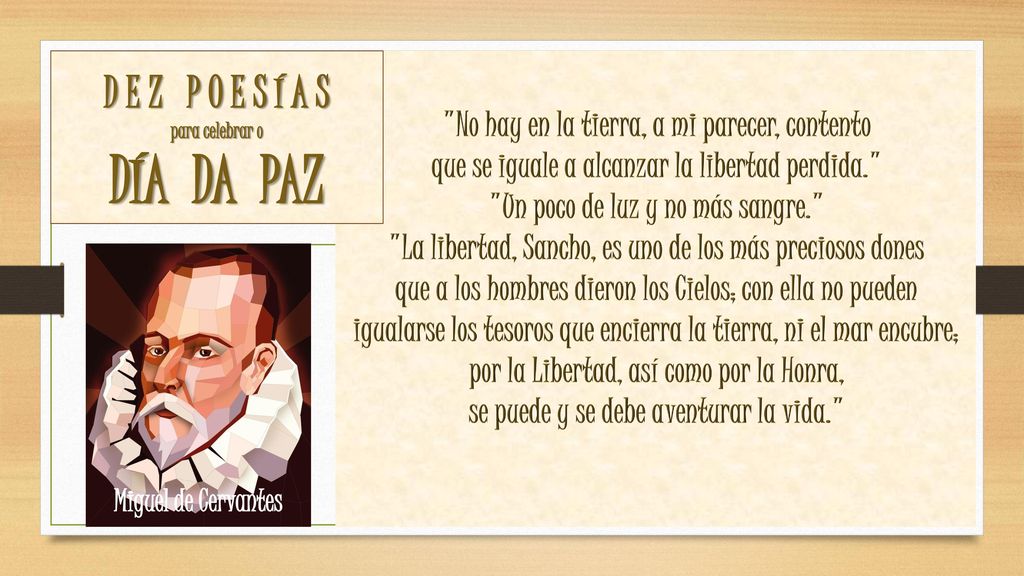 D E Z P O E S Í A S para celebrar o DÍA DA PAZ