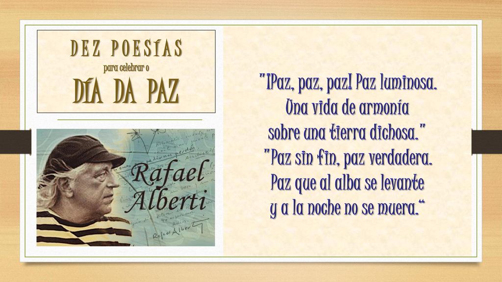 D E Z P O E S Í A S para celebrar o DÍA DA PAZ