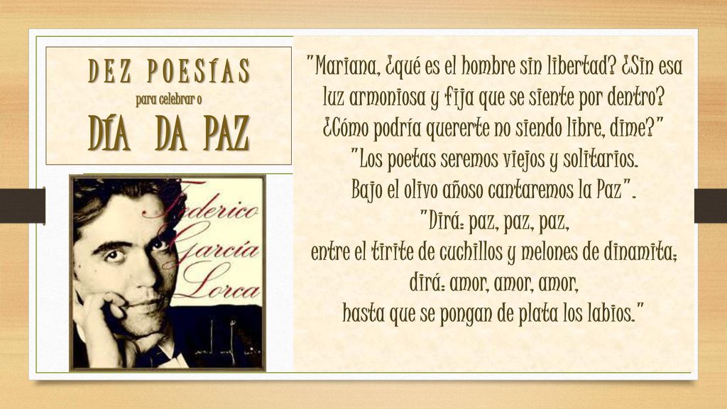 D E Z P O E S Í A S para celebrar o DÍA DA PAZ