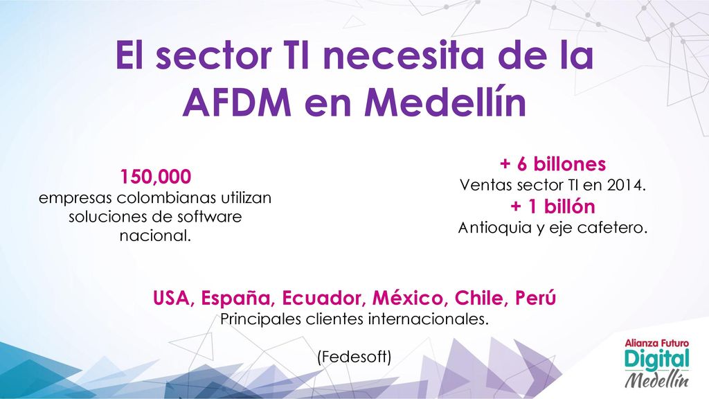 El sector TI necesita de la AFDM en Medellín