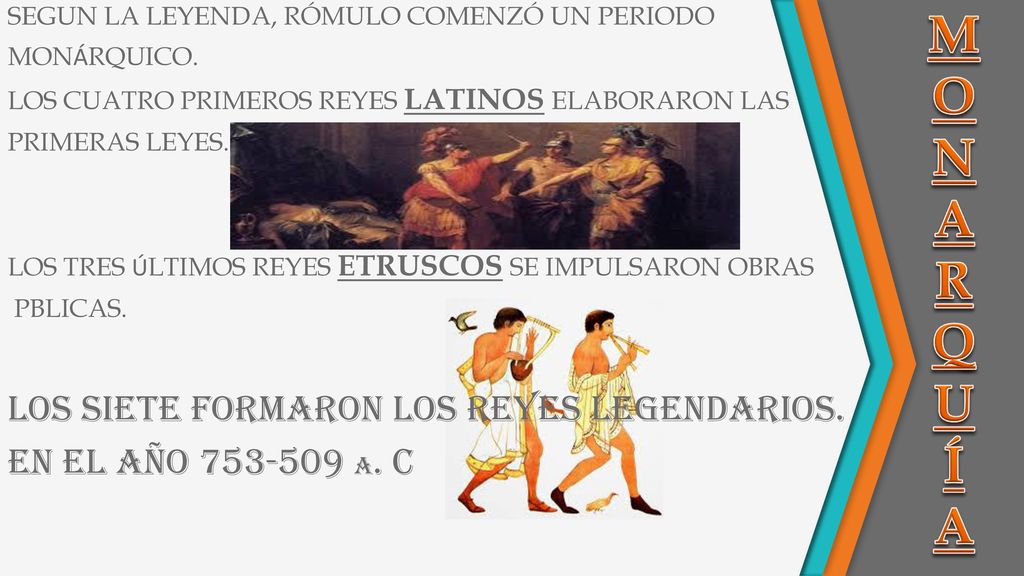 M O N A R Q U Í LOS SIETE FORMARON LOS REYES LEGENDARIOS.