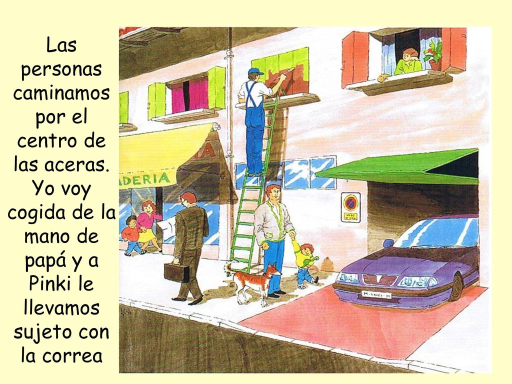 Las personas caminamos por el centro de las aceras