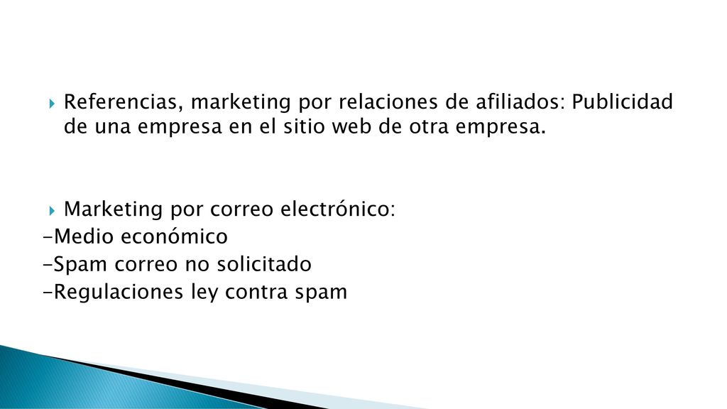 Referencias, marketing por relaciones de afiliados: Publicidad de una empresa en el sitio web de otra empresa.
