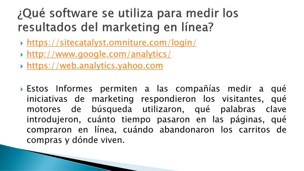 ¿Qué software se utiliza para medir los resultados del marketing en línea