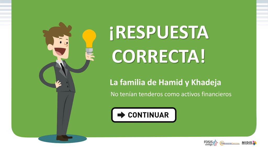 ¡RESPUESTA CORRECTA! La familia de Hamid y Khadeja