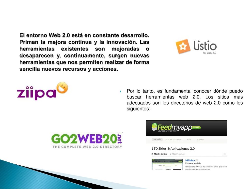 El entorno Web 2. 0 está en constante desarrollo