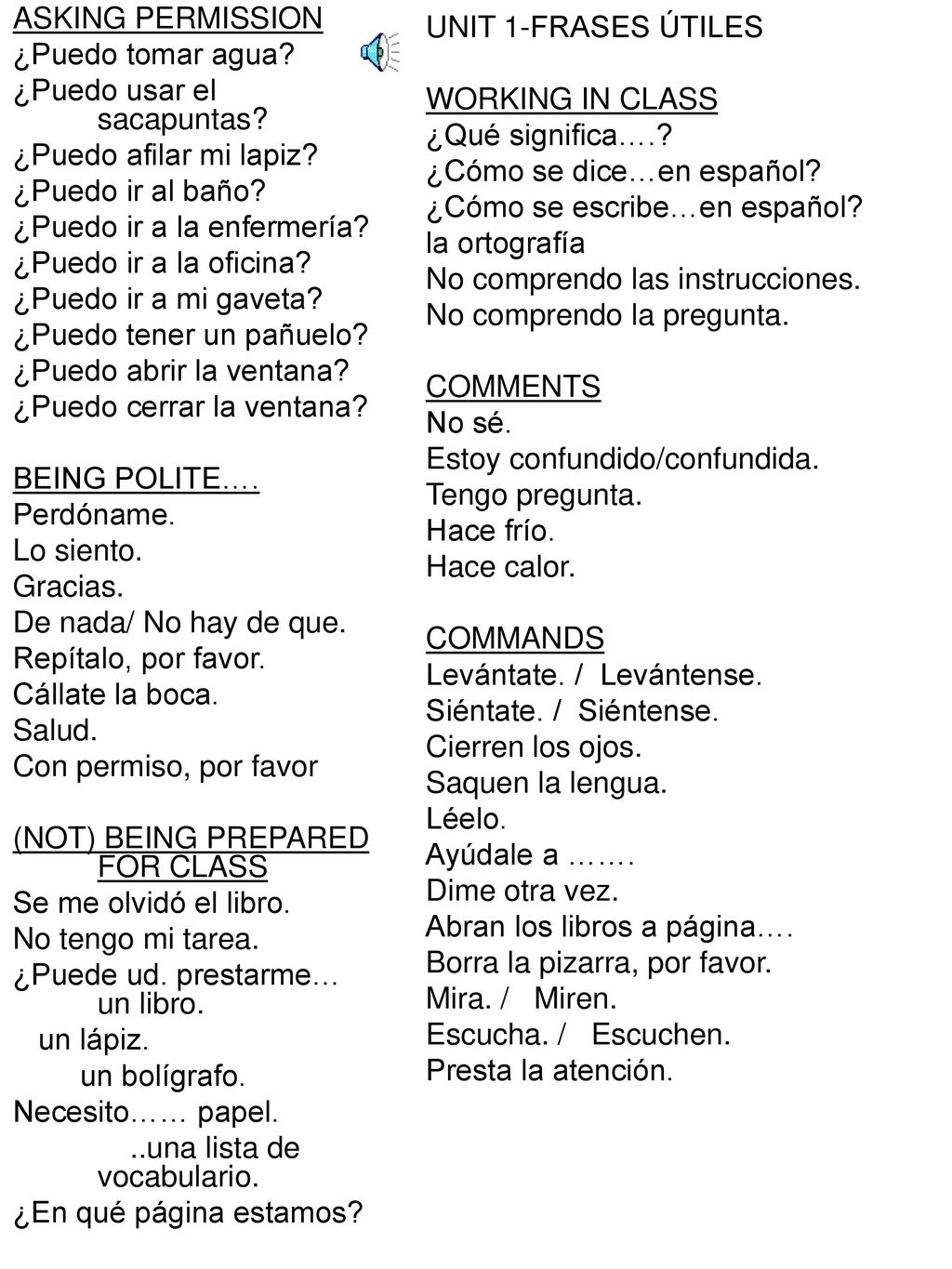 ASKING PERMISSION ¿Puedo tomar agua ¿Puedo usar el sacapuntas ¿Puedo afilar mi lapiz ¿Puedo ir al baño