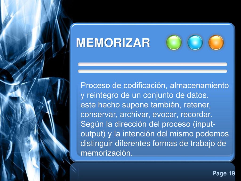 Proceso de codificación, almacenamiento y reintegro de un conjunto de datos.