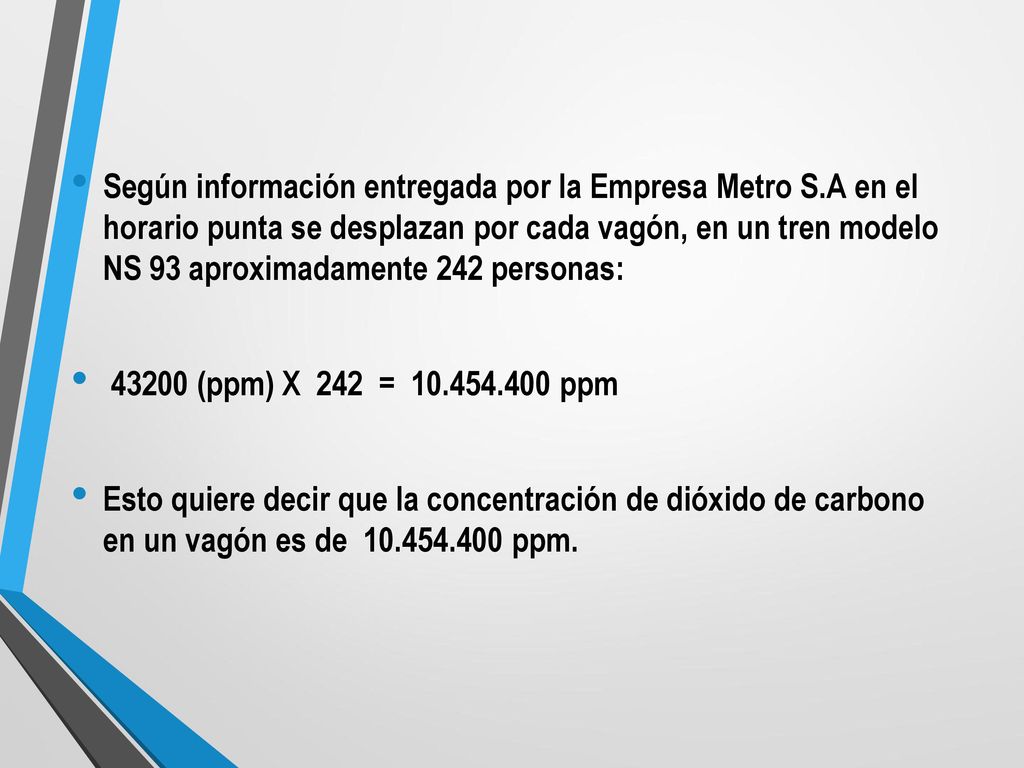 Según información entregada por la Empresa Metro S