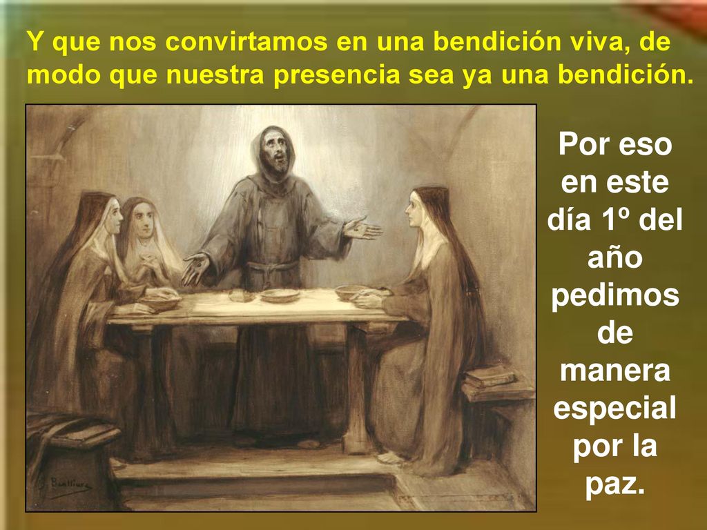 Por eso en este día 1º del año pedimos de manera especial por la paz.