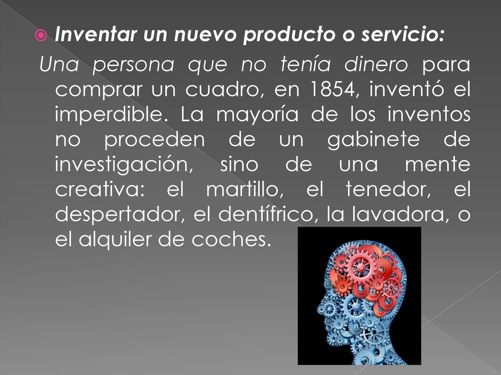 Inventar un nuevo producto o servicio: