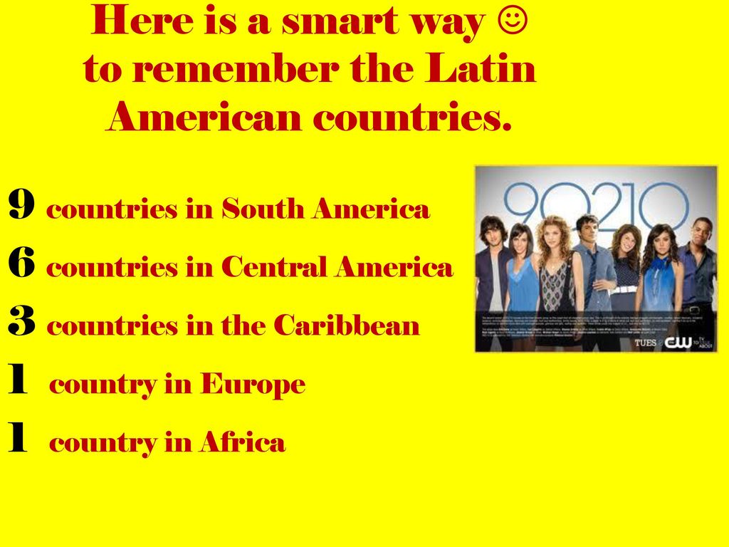 Here is a smart way ☺ to remember the Latin American countries.