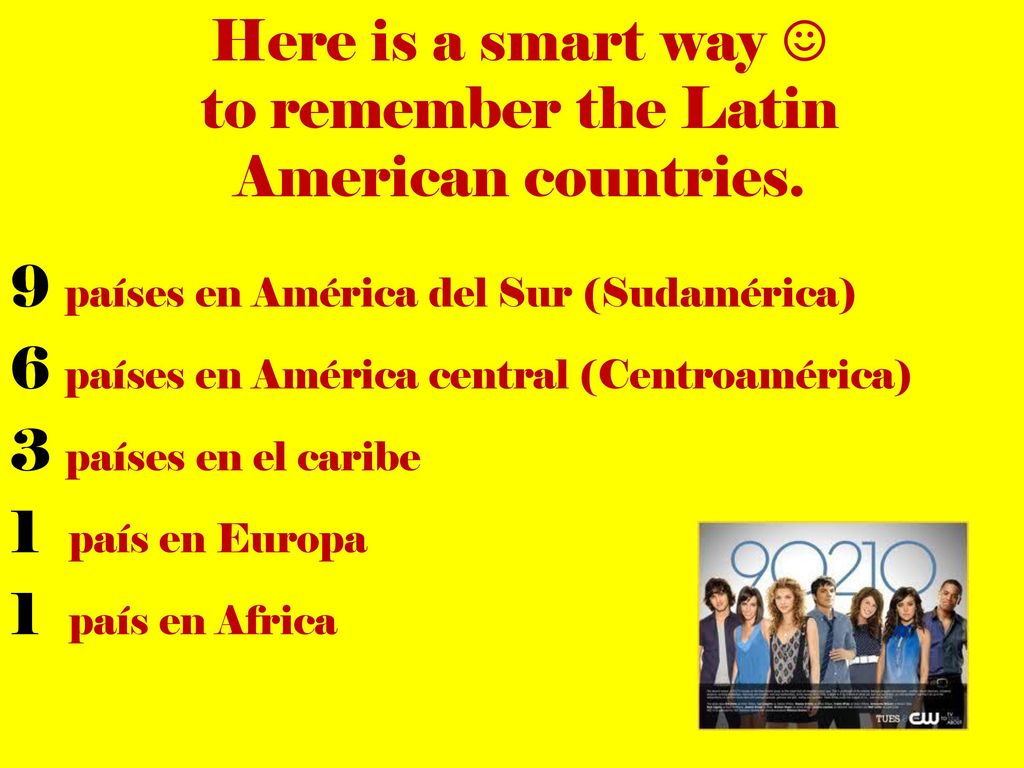 Here is a smart way ☺ to remember the Latin American countries.