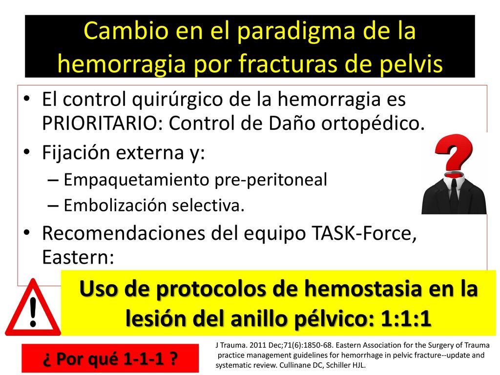 Cambio en el paradigma de la hemorragia por fracturas de pelvis