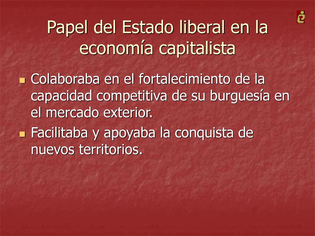 Papel del Estado liberal en la economía capitalista