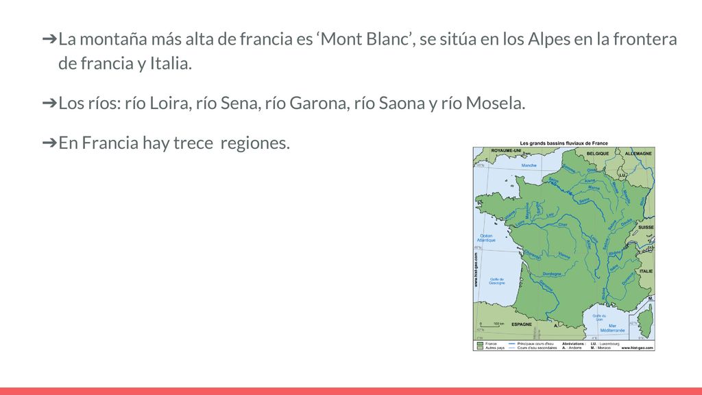 La montaña más alta de francia es ‘Mont Blanc’, se sitúa en los Alpes en la frontera de francia y Italia.