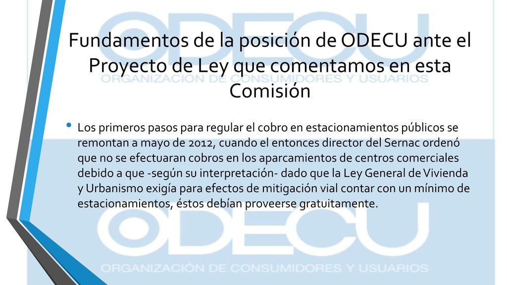 Fundamentos de la posición de ODECU ante el Proyecto de Ley que comentamos en esta Comisión