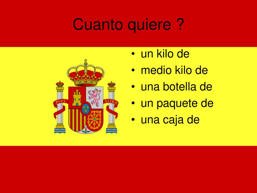 Cuanto quiere un kilo de medio kilo de una botella de un paquete de