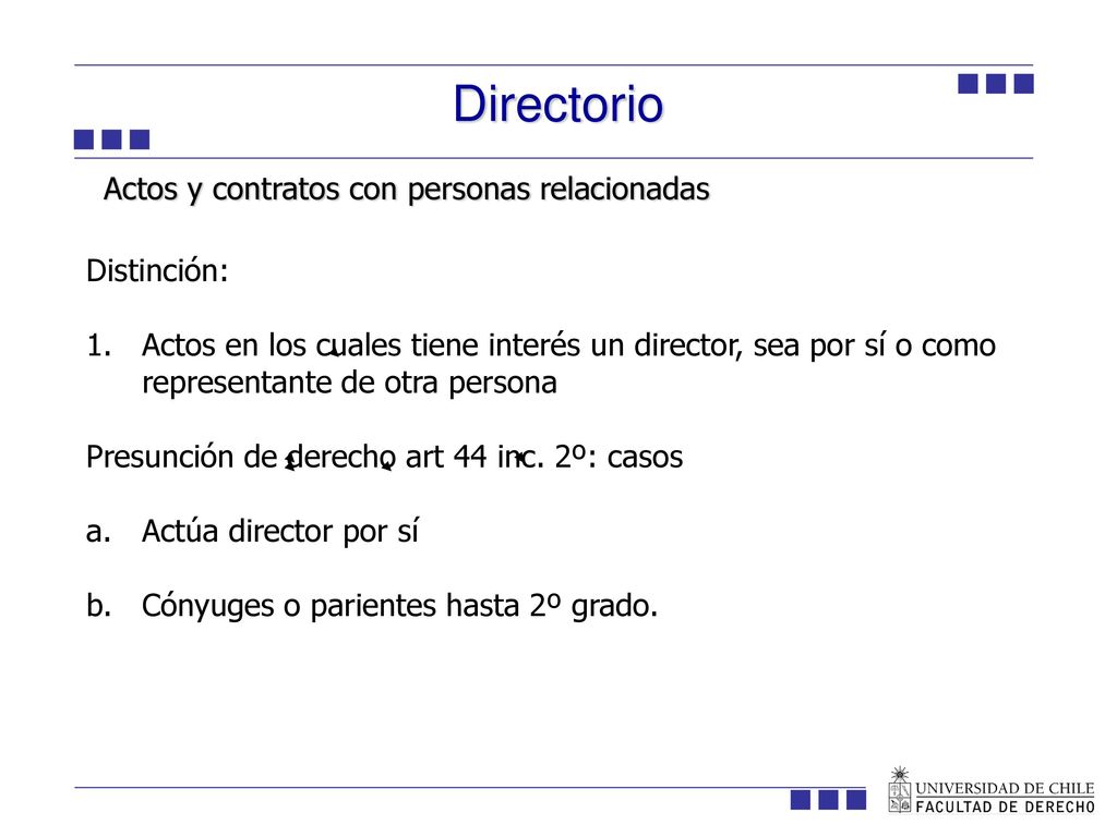 Directorio ION Actos y contratos con personas relacionadas Distinción: