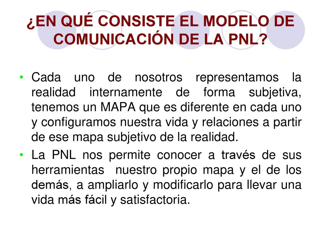 ¿EN QUÉ CONSISTE EL MODELO DE COMUNICACIÓN DE LA PNL