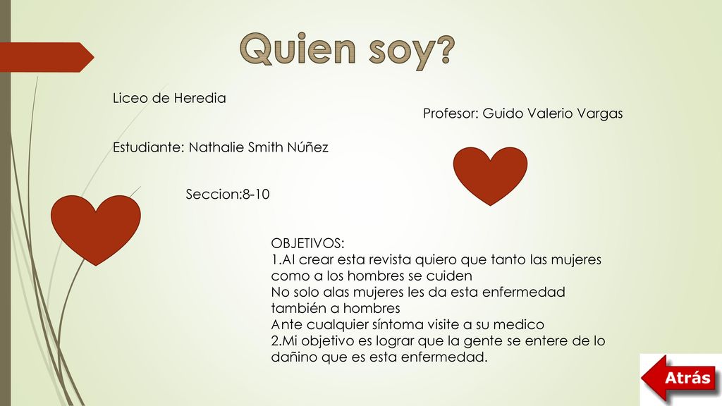 Quien soy Liceo de Heredia Profesor: Guido Valerio Vargas