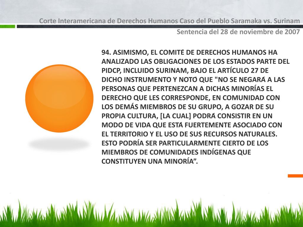 Corte Interamericana de Derechos Humanos Caso del Pueblo Saramaka vs