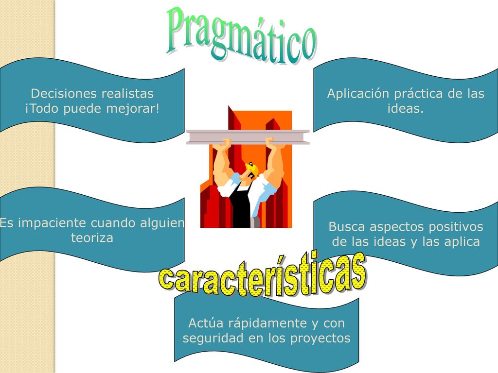 Pragmático características Decisiones realistas ¡Todo puede mejorar!