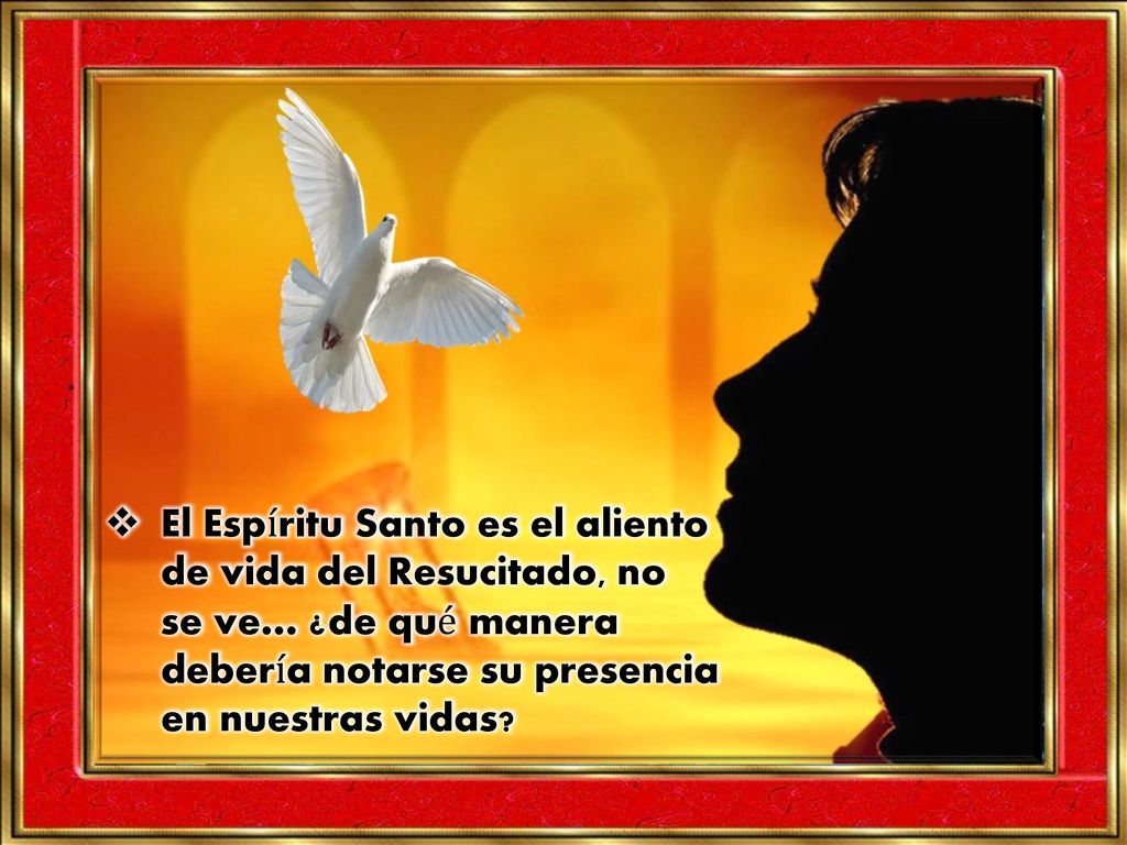 El Espíritu Santo es el aliento de vida del Resucitado, no se ve… ¿de qué manera debería notarse su presencia en nuestras vidas