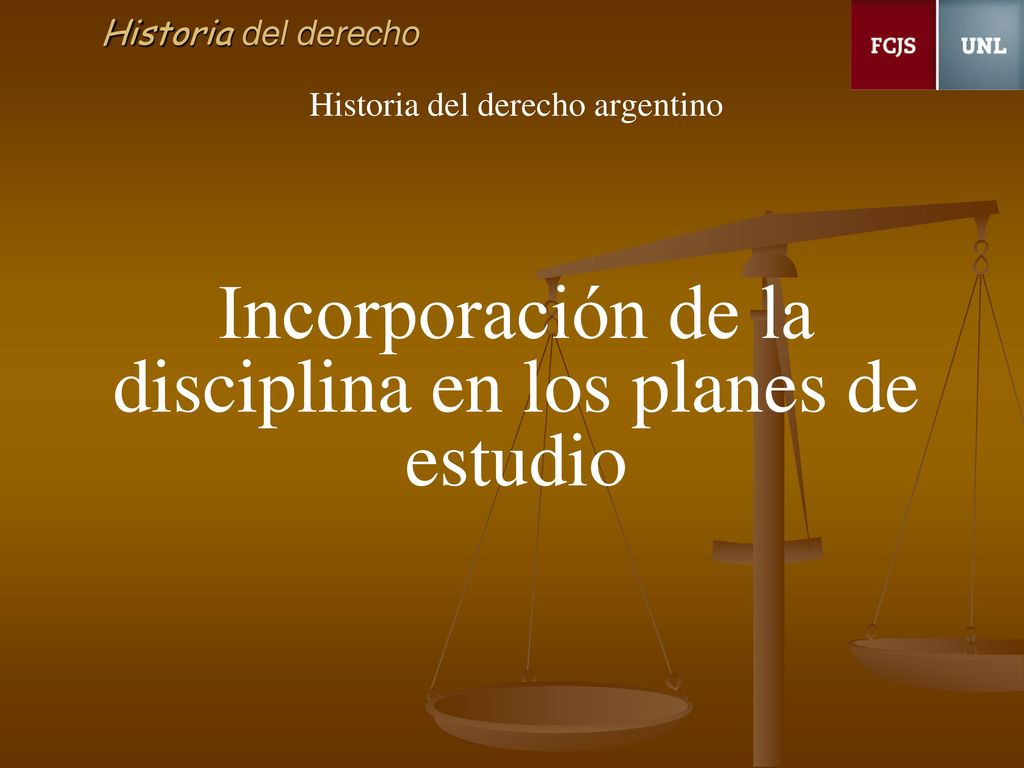 Incorporación de la disciplina en los planes de estudio