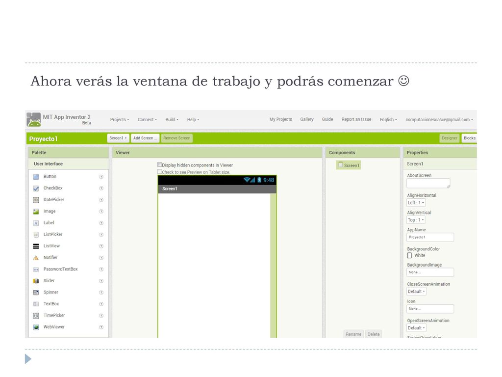 Ahora verás la ventana de trabajo y podrás comenzar 