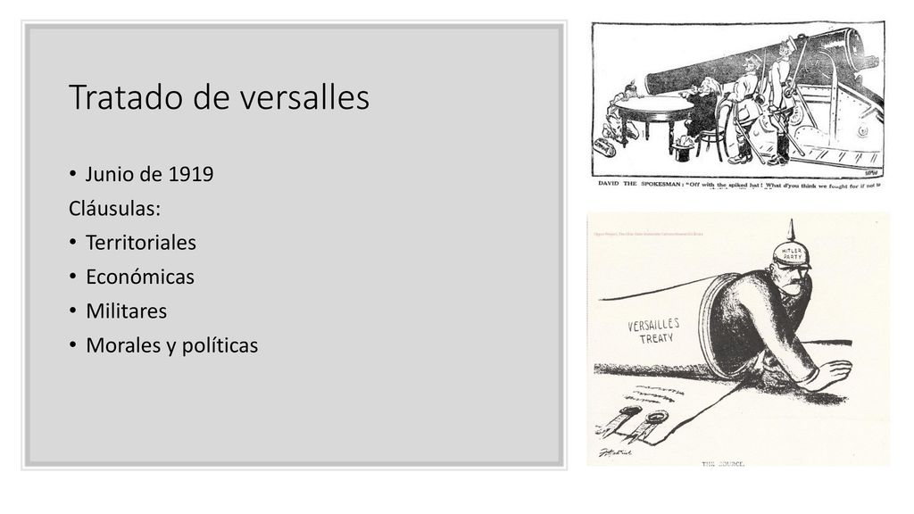 Tratado de versalles Junio de 1919 Cláusulas: Territoriales Económicas