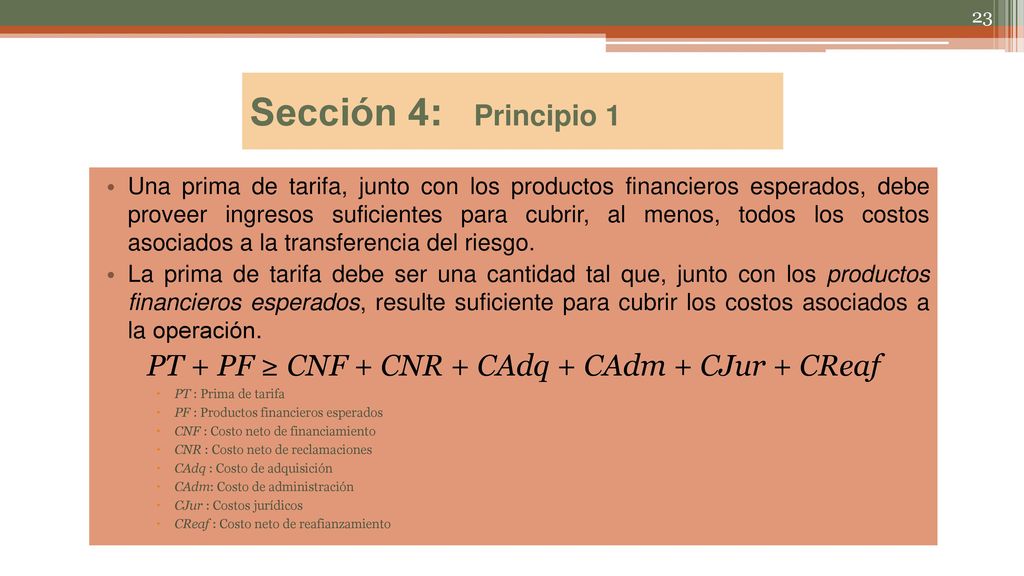 PT + PF ≥ CNF + CNR + CAdq + CAdm + CJur + CReaf