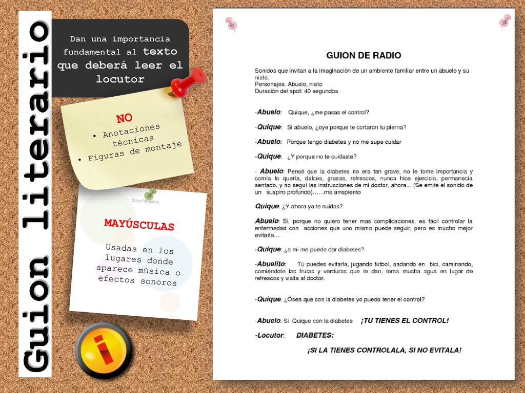 Dan una importancia fundamental al texto que deberá leer el locutor