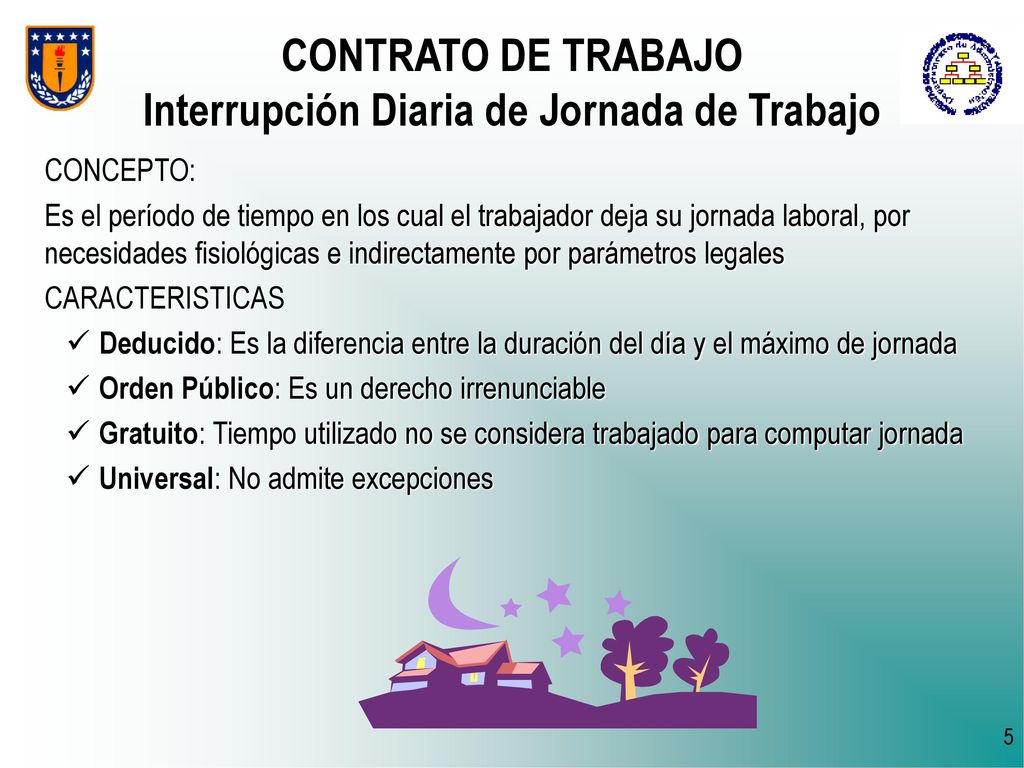 CONTRATO DE TRABAJO Interrupción Diaria de Jornada de Trabajo