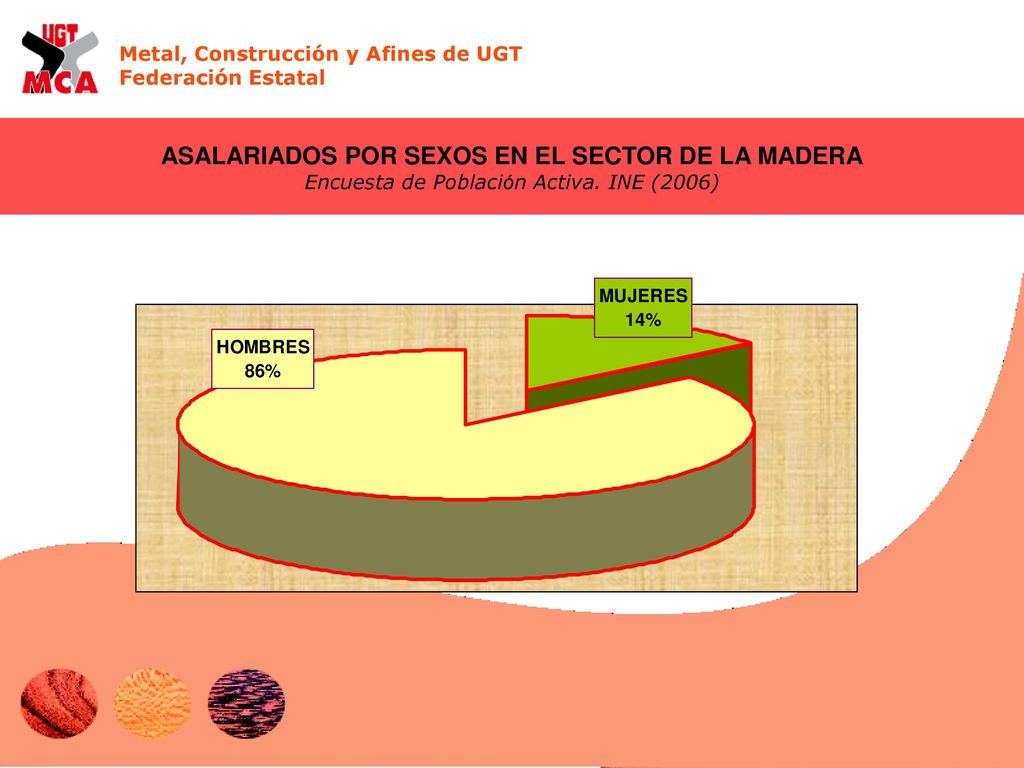 ASALARIADOS POR SEXOS EN EL SECTOR DE LA MADERA Encuesta de Población Activa. INE (2006)