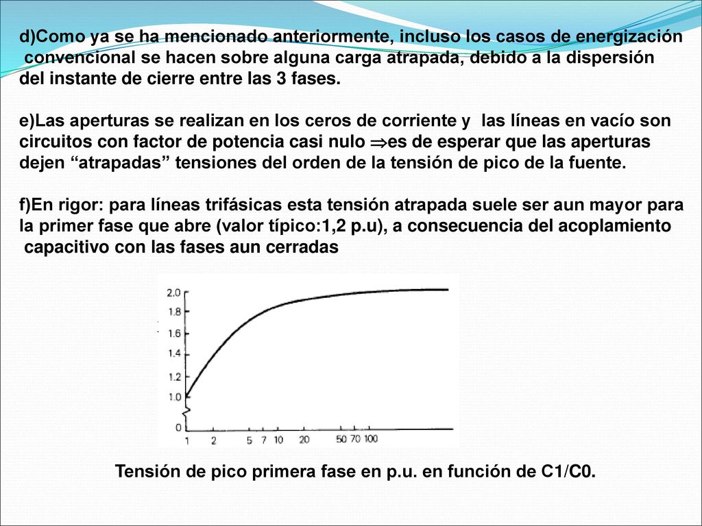 d)Como ya se ha mencionado anteriormente, incluso los casos de energización