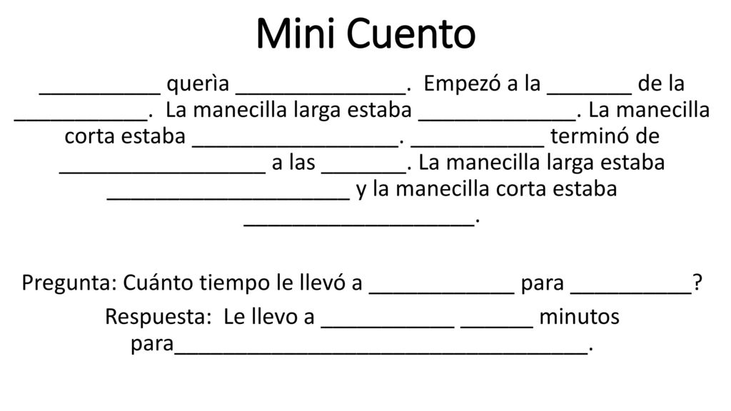 Pregunta: Cuánto tiempo le llevó a ____________ para __________