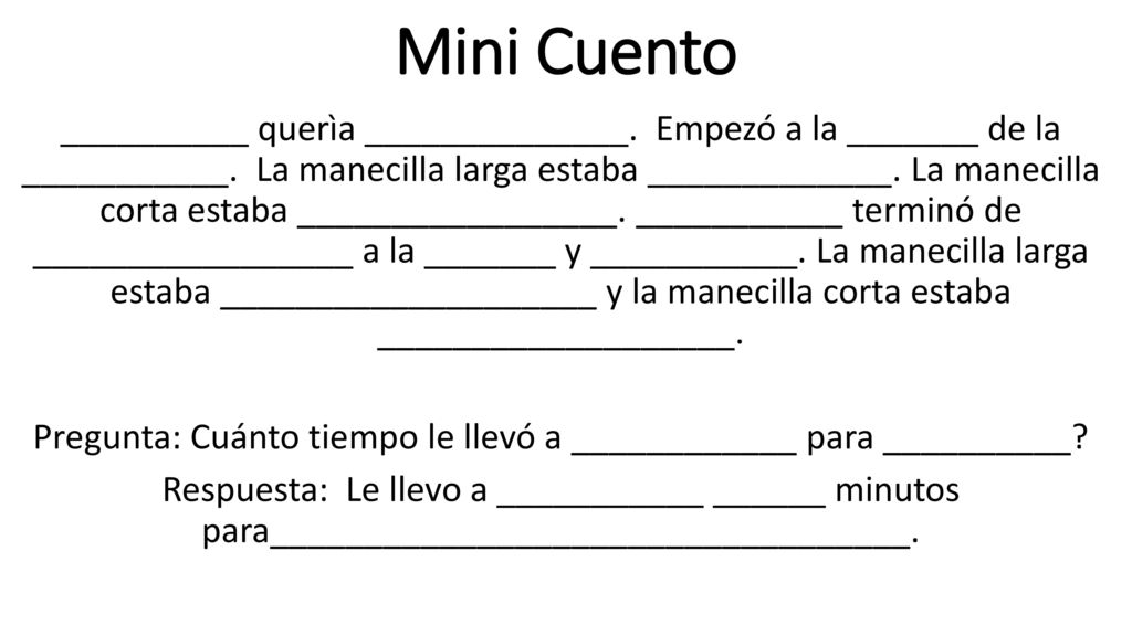 Pregunta: Cuánto tiempo le llevó a ____________ para __________