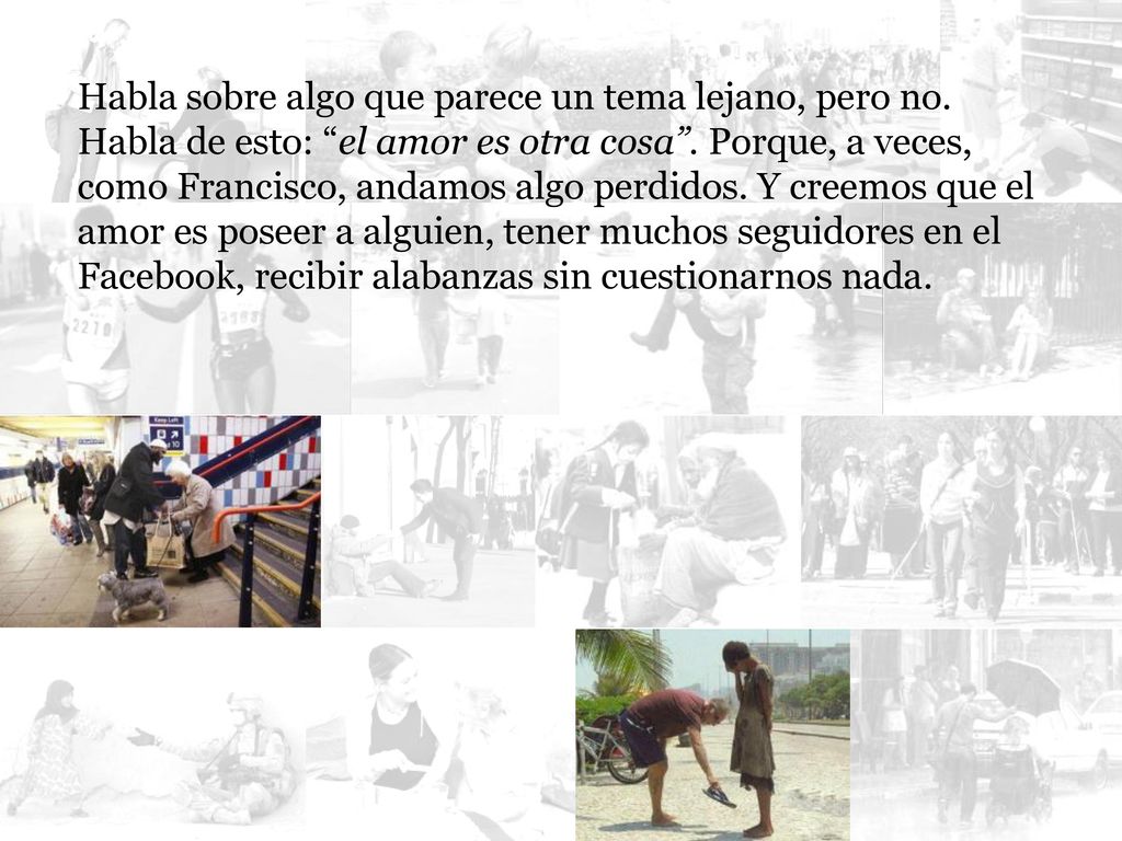 Habla sobre algo que parece un tema lejano, pero no