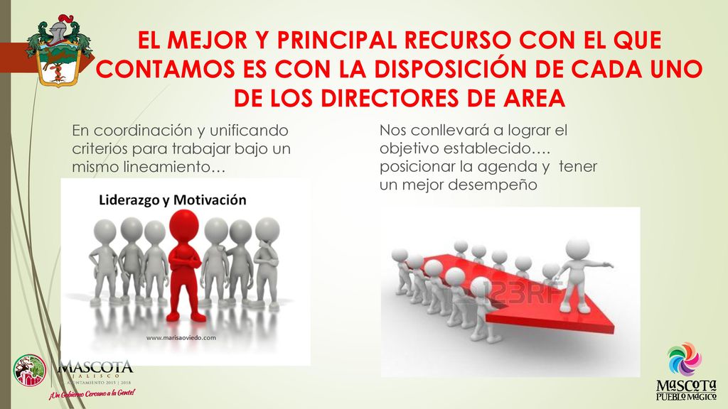 EL MEJOR Y PRINCIPAL RECURSO CON EL QUE CONTAMOS ES CON LA DISPOSICIÓN DE CADA UNO DE LOS DIRECTORES DE AREA