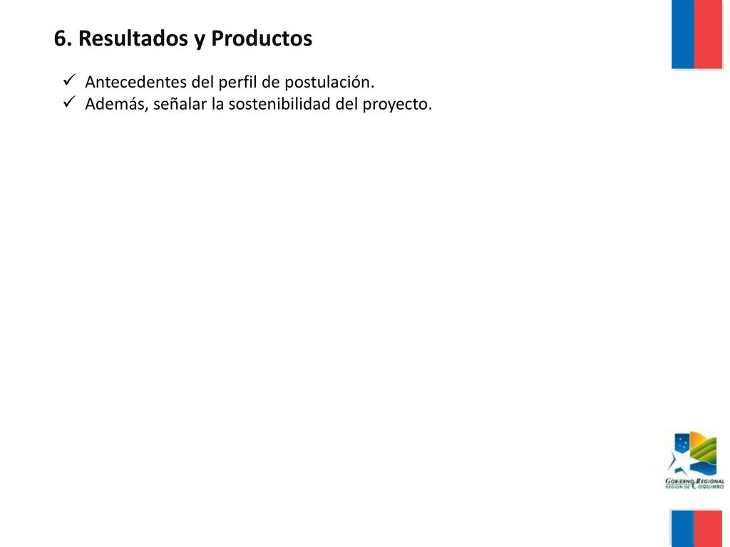6. Resultados y Productos
