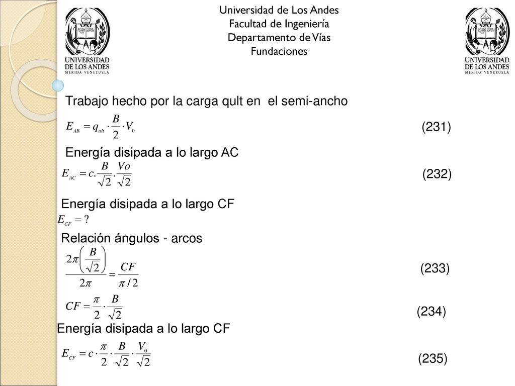 Trabajo hecho por la carga qult en el semi-ancho