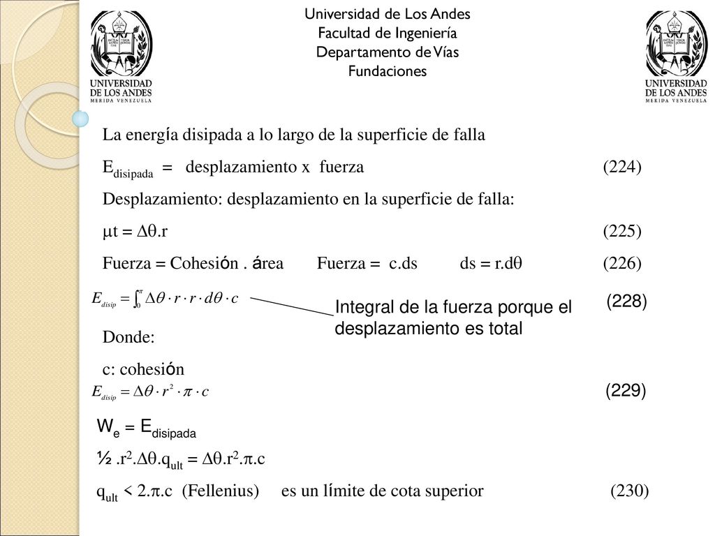 La energía disipada a lo largo de la superficie de falla