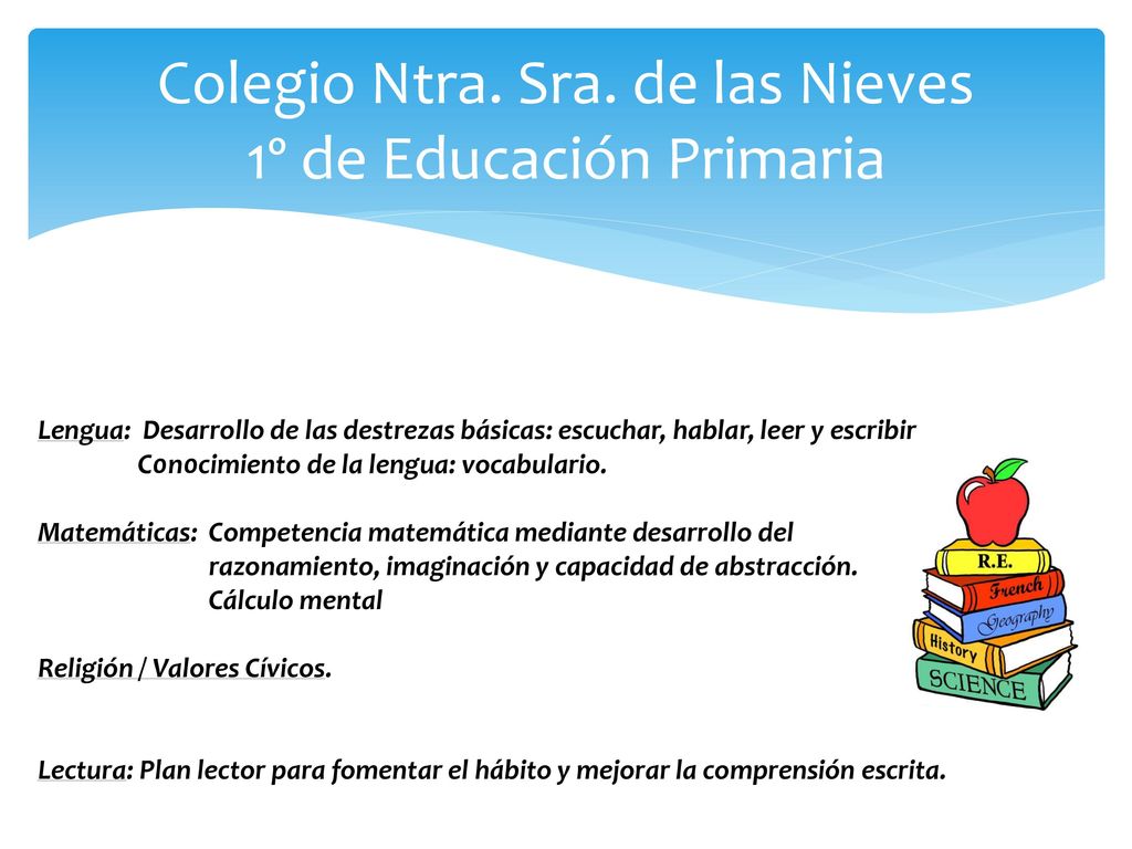 Colegio Ntra. Sra. de las Nieves 1º de Educación Primaria