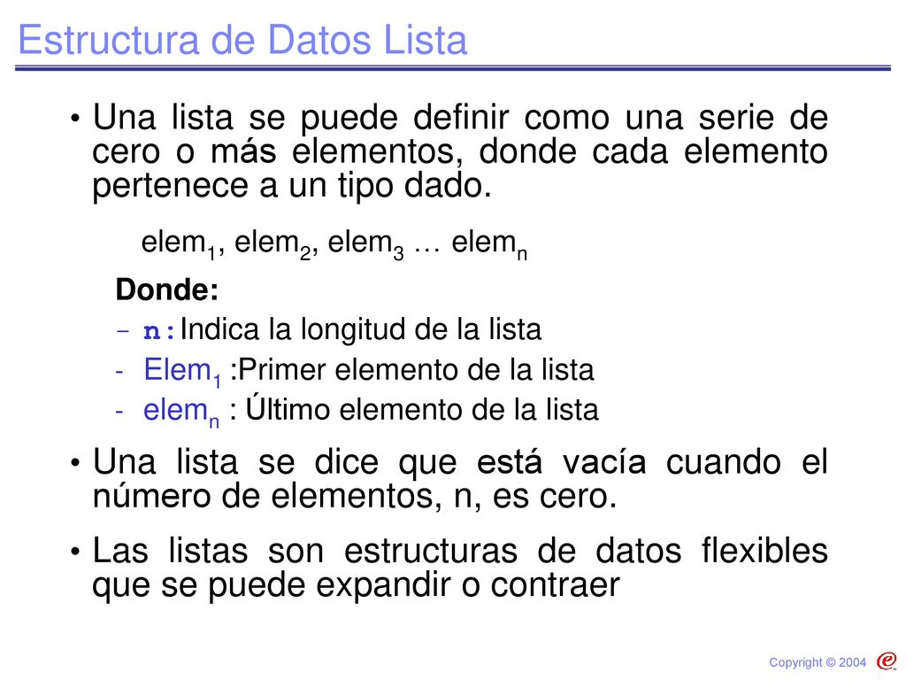 Estructura de Datos Lista