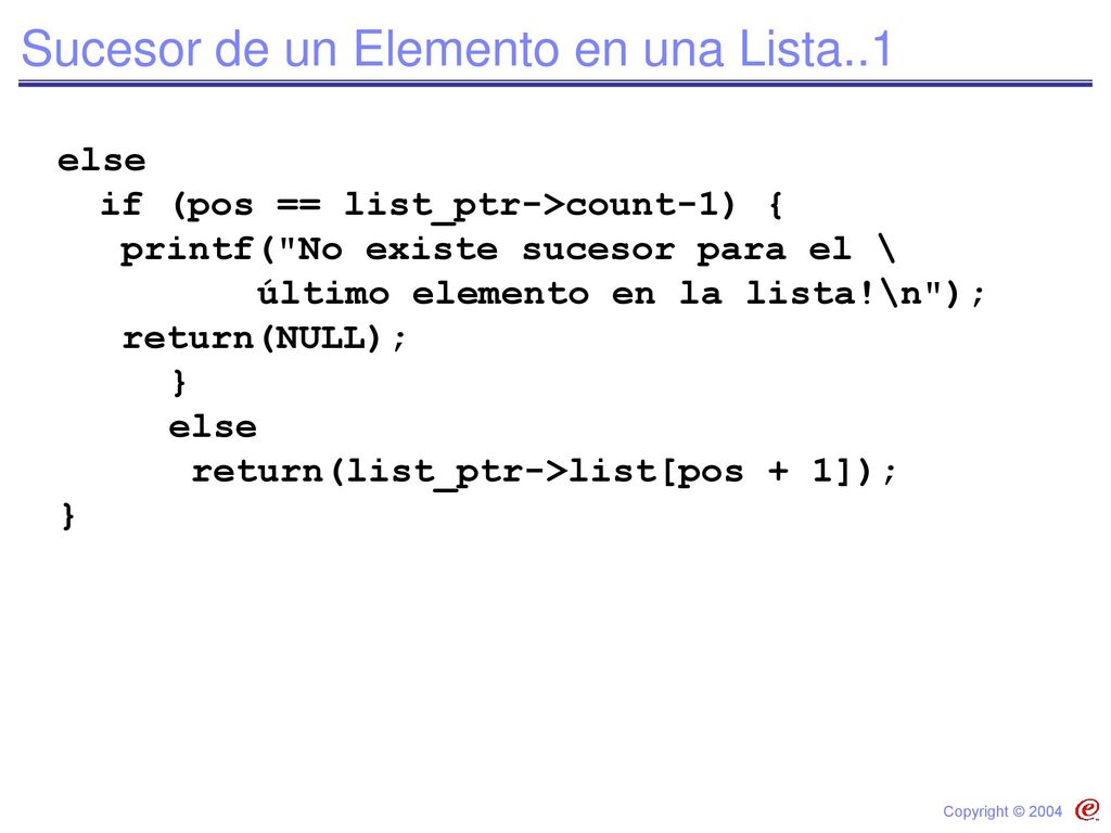 Sucesor de un Elemento en una Lista..1