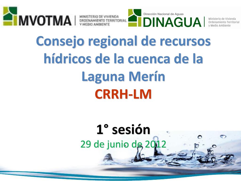 28/06/12 Consejo regional de recursos hídricos de la cuenca de la Laguna Merín CRRH-LM 1° sesión.