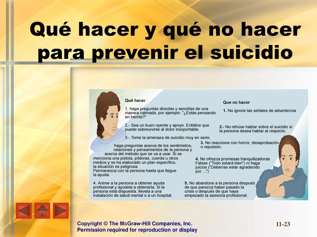 Qué hacer y qué no hacer para prevenir el suicidio